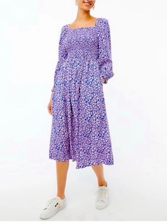 J. Crew Dresses & Skirts - J. Crew Floral Smocked Midi Dress
